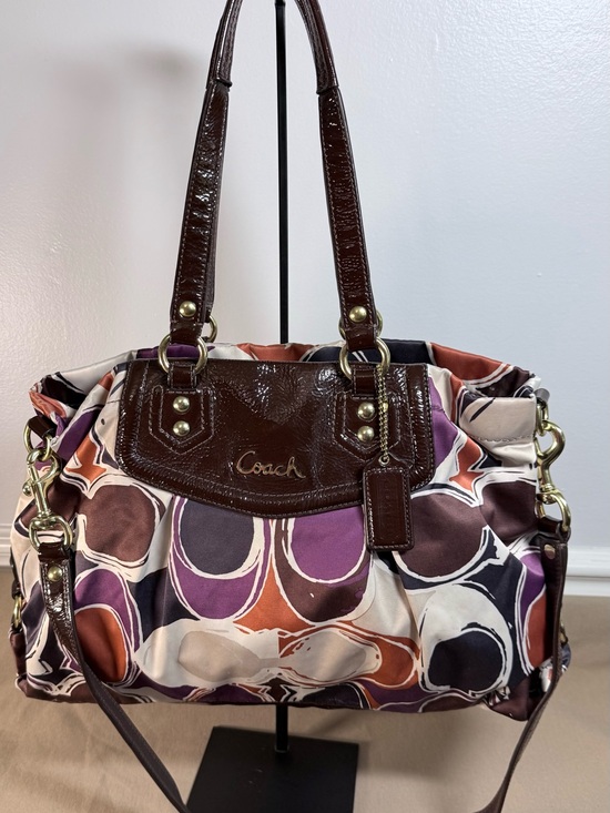 Coach Handbags - Authentic Coach Vintage Ashley Sateen Scarf Print Convertible Satchel